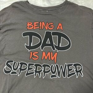 Gray Graphic T-Shirt with Bold Text